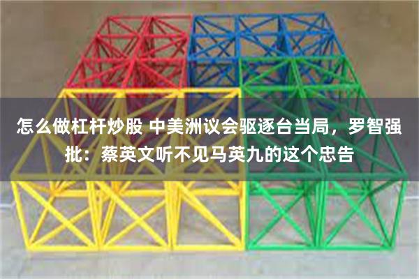 怎么做杠杆炒股 中美洲议会驱逐台当局,罗智强批:蔡英文听不见马英九的这个忠告