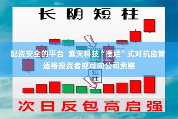 配资安全的平台 紫天科技“摆烂”式对抗监管 适格投资者或可向公司索赔
