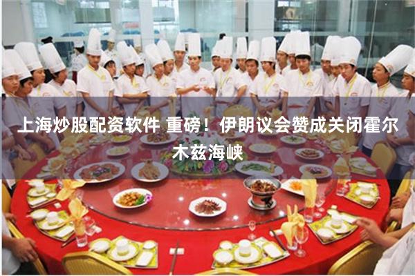 上海炒股配资软件 重磅!伊朗议会赞成关闭霍尔木兹海峡
